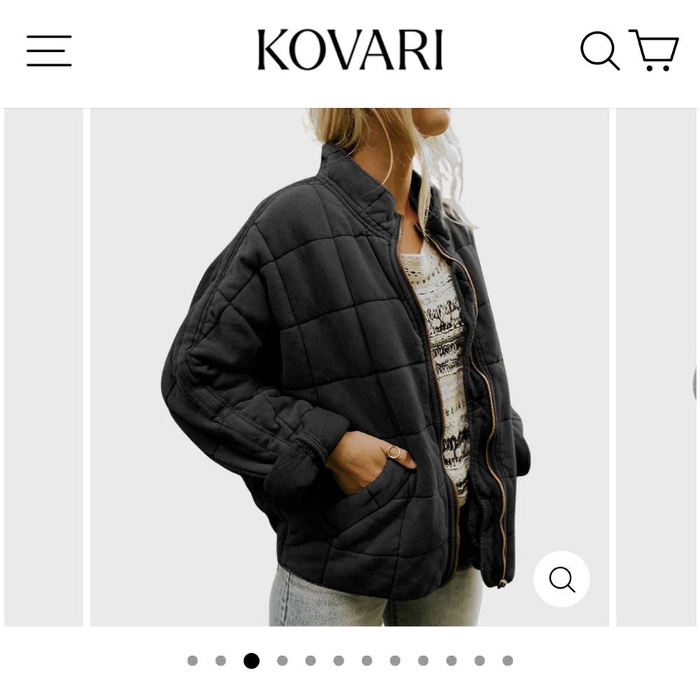 Kovari Sloane Black Quilted Comfort Jacket